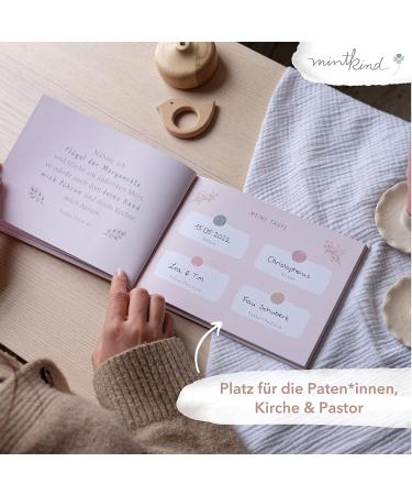 Mintkind Baptism Book | Perfect Baptism Gifts for Boys & Girls | Memory Book & Godchild Gift | Ideal Godmother Gift with Flower Design - Buy Online on SooperMarket.com
