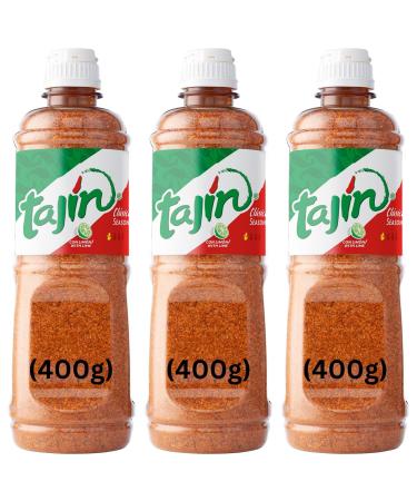 APG Fine Foods Tajin Seasoning Clasico With Lime 400g Tub (Pack of 3) Authentic Mexican Flavouring