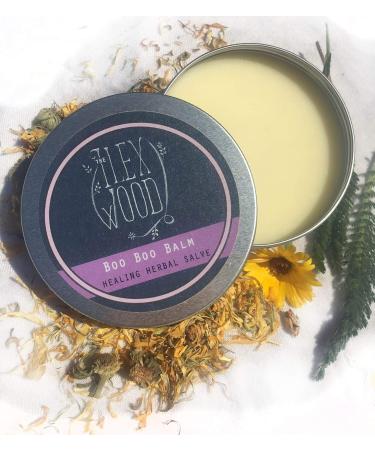 The Ilex Wood - Vegan Herbal Soothing Salve 'Boo Boo Balm' - For skin irritation scrapes bites and stings. Palm oil free cruelty free plastic free handcrafted in the UK - 100ml - Buy Online on SooperMarket.com