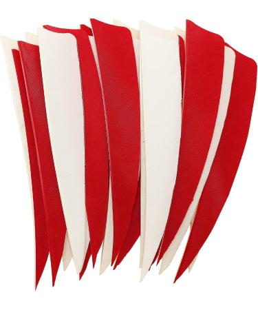 OBTOUTDOOR 60PCS 4 Inch Shield Cut Natural Arrow Feathers - Right Wing Fletchings for Bow Hunting and Target Practice - Buy Online on SooperMarket.com