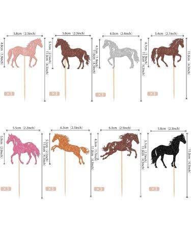 Rsstarxi 24 Pack Horse Cupcake Toppers Horse Cake Decoration Animal Horse Cupcake Picks for Horse Racing Party Equestrian Themed Birthday Baby Shower Party Decorations Multi - Buy Online on SooperMarket.com