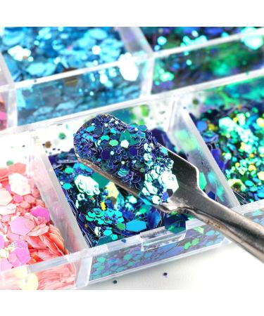 Shop GZSYY Nail Art Sequins - 12 Colors of Sparkly Glitter Powder for Stunning Nail Designs - Buy Online on SooperMarket.com
