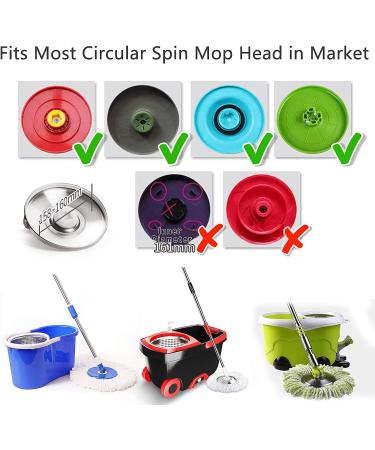6 Pack Washable Microfiber Spin Mop Refill Heads Compatible with Hurricane Mopnado Spin Mop for Home, Office, and Commercial Use - Buy Online on SooperMarket.com