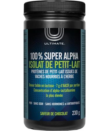 Ultimate 100% High Alpha Whey Isolate Chocolate Powder 230g High Performance Low Lactose Grass-Fed Highest alpha-lactalbumin 7g of BCAA per serving - Buy Online on SooperMarket.com