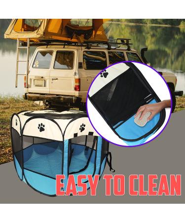 LongtimeUSA Portable Pet Puppy Playpen with Removable Shade Cover - Buy Online on SooperMarket.com