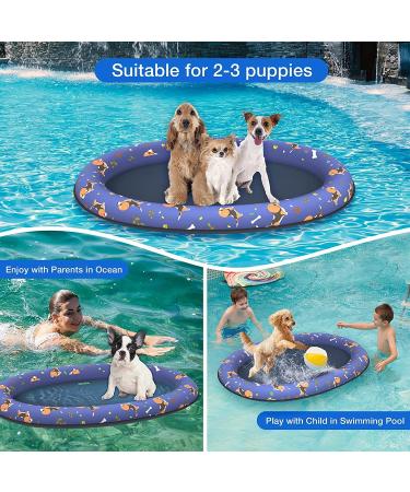 Pet Soft Inflatable Dog Float Raft - Large Blue for Summer Swimming - Buy Online on SooperMarket.com