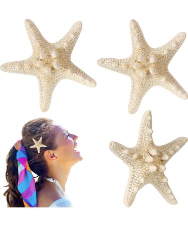 4 Pieces Starfish Hair Clip Mermaid Crown Mermaid Hair Accessories Mermaid Hair Clips Resin Sea Star Hairpins Pretty Beach Hairpin Hair Barrettes Mermaid Accessories for Women Girls(Starfish)