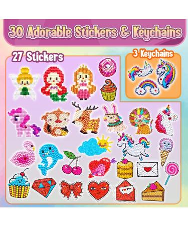 Innofans Diamond Painting Stickers Kit for Kids - 27 Water Bottle Stickers & 3 Keychains - Kids Crafts Ages 4-12 - Gem Art Stickers - Buy Online on SooperMarket.com