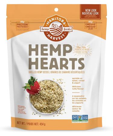 Manitoba Harvest Hemp Organic Max Protein Powder Unsweetened 454g with 20g protein and 4.5g Omegas 3/6 per Serving & Hemp Hearts 454g - Buy Online on SooperMarket.com