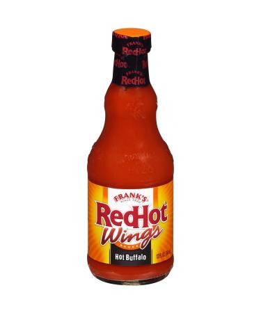 Frank's RedHot Hot Buffalo Wings Hot Sauce, 12 fl oz 12 Fl Oz (Pack of 1)