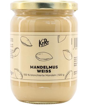 Koro - white almondmus 500 g - Nutm without the addition of sugar and palm oil - 100% almonds - incomparably creamy - vegan - protein source almondmus 500 g (1 Pack)
