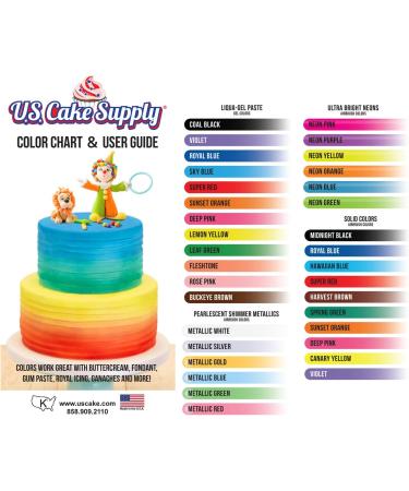 U.S. Cake Supply Airbrush Kit with 12 Vivid Colors - Complete Cake Decorating Set for Cakes, Cupcakes, Cookies, and Desserts - Buy Online on SooperMarket.com