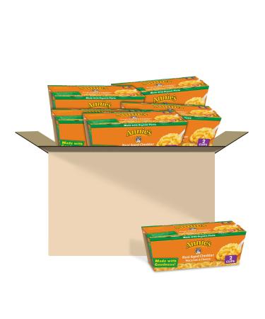Annie's Real Aged Cheddar Macaroni & Cheese Microwavable Mac & Cheese 4.02 oz 2 ct (Pack of 6)