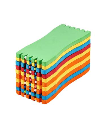 SAMSFX Fishing Leader Line Holder Foam Board Snelled Hook Keeper with Retaining Pins Accessories Pack of 10 14 x 6cm Pins Included