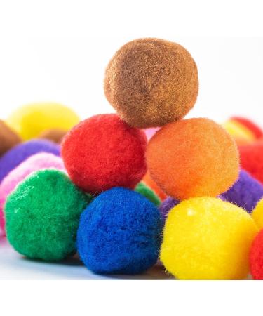Adeweave 1.5 Inch 100 Pom Poms - Multicolor Soft and Fluffy Craft Pompoms in Assorted Colors - Buy Online on SooperMarket.com