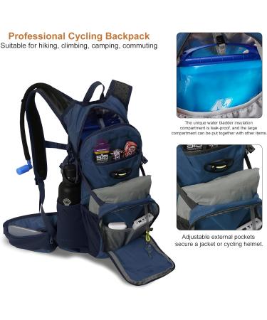 NEVO RHINO Insulated Hydration Backpack with 3L Water Bladder - Ideal for Hiking, Cycling, Running, Camping - Blue - Buy Online on SooperMarket.com
