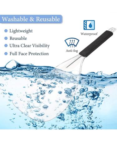Noverlife 3PCS Barber Salon Face Shield with Sponge Handle - Reusable Clear Hair Spray Face Protector for Hairdressing & Makeup - Buy Online on SooperMarket.com