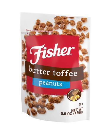 Fisher Snack Butter Toffee Peanuts 5.5oz (Pack of 6) - No Artificial Colors or Flavors - Buy Online on SooperMarket.com