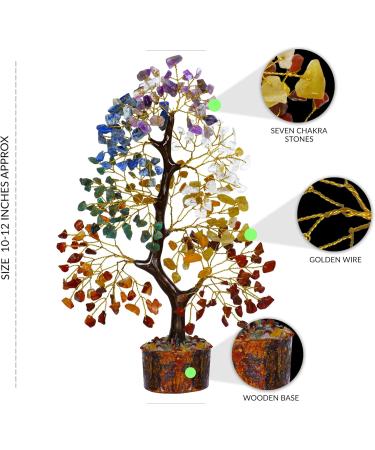 PYOR Chakra Tree Of Life Orgone Pendant Necklace - Seven Chakra Money Tree Healing Stones - Spiritual Gift & Home Decor - Buy Online on SooperMarket.com