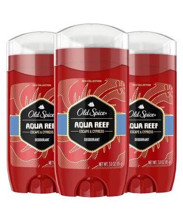 Old Spice Aluminum Free Deodorant for Men Red Zone Collection Aqua Reef Lime & Cypress Scent 3 Ounce (Pack of 3)
