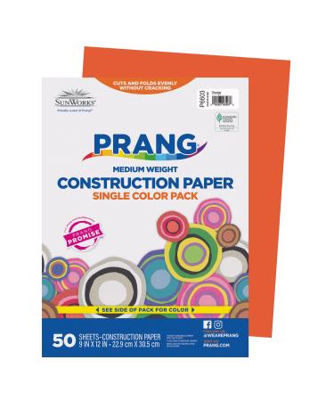 Prang (Formerly SunWorks) Construction Paper  Orange  9 x 12  50 Sheets