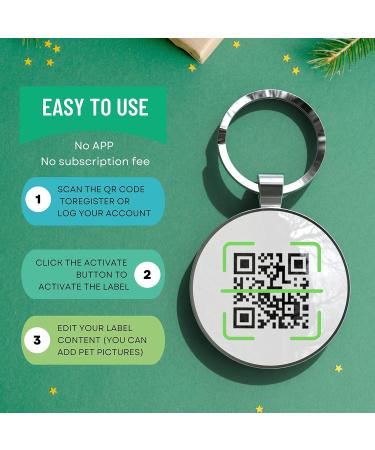 DISONTAG Personalized QR Code Dog ID - Customizable Online Profile | Secure Pet Privacy Control - Buy Online on SooperMarket.com
