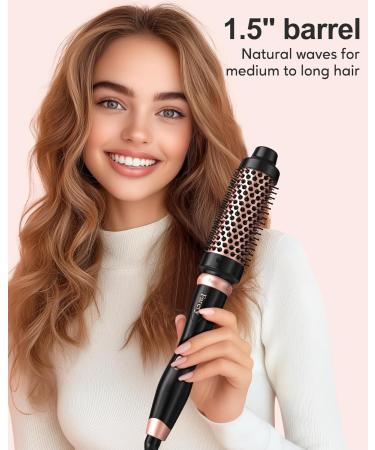 FARERY Thermal Brush Set 3 in 1 Ceramic Curling Wand Thermal Round Brush for Blowout Look Fast Heating Brush 3 Interchangeable Hair Brush Curling Iron for All Hair Dual Voltage - Buy Online on SooperMarket.com