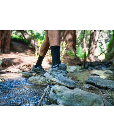 Swiftwick PURSUIT HIKE SIX Merino Wool Hiking Socks - Black Large | Men's and Women's Medium-Weight - Buy Online on SooperMarket.com