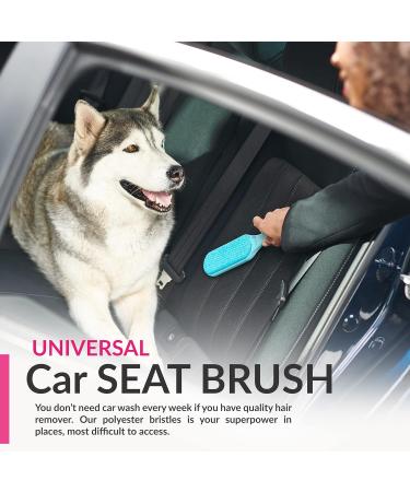 Pet Hair Remover - Double-Sided Brush for Couch Clothing Car & Carpet - Self-Cleaning Base | Effective Dog & Cat Fur Lint Remover (New Blue - Buy Online on SooperMarket.com