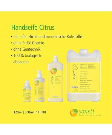 Buy Sonett Hand Soap Citrus - 1 Litre (1 Pack) | Eco-Friendly & Natural Hand Wash - International Shipping Available - Buy Online on SooperMarket.com