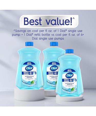Dial Antibacterial Liquid Hand Soap Refill Spring Water 1.53L Blue - Buy Online on SooperMarket.com
