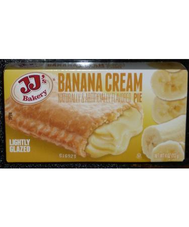 JJ's Bakery Lightly Glazed Snack Pies 4oz (Pack of 6) (Banana Cream)