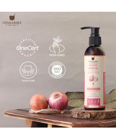 UPAKARMA Onion Black Seed Hair Oil - 6.8 fl oz | With 12 Essential Oils for Hair Growth - Buy Online on SooperMarket.com