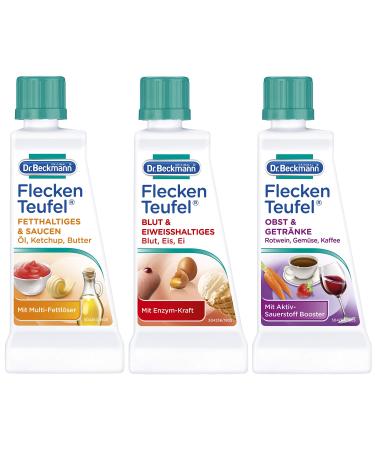 Dr. Beckmann Butter Stain Devil Set stain remover for fatty foods & sauces blood & protein fruit & drinks