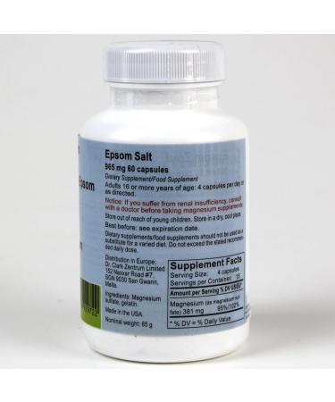 Buy Epsom Salt 60 pcs (965mg each) - Premium Quality Fast International Shipping - Buy Online on SooperMarket.com