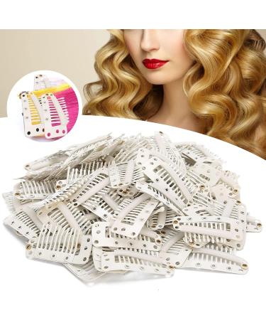 Hair Extension Clip 10 tooth Design Wig Clip Durable and Safe Functional for Wigs Hair Weaving for Most People(creamy-white) - Buy Online on SooperMarket.com