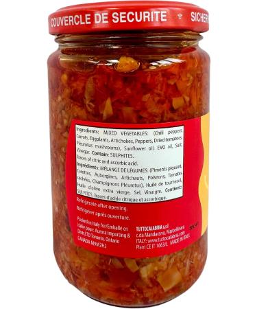 Tutto Calabria Hot Spread Sauce in Oil 285ml (9.6 Fl Oz) Crushed Chili Pepper Paste - Calabrese Spicy Red Peppers mixed with Vegetables in Olive Oil - Italian Hot Sauce - Perfect for Pasta Pizza Jelly Pesto Antipasto - Pepperoncini - Buy Online on SooperMarket.com