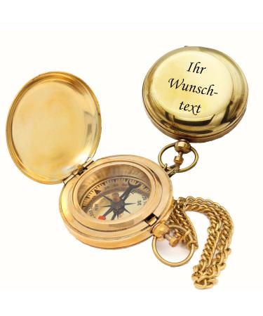 Sonko compass antique optics of nautical compass - functional compass outdoor as a maritime decoration or ship decoration with chain including chain.Confirmation gift communion with personalization