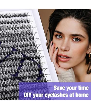 300PCS CC Curl 40D 0.07mm 8-16mm Cluster Lashes Extension - DIY Eyelashes at Home - Buy Online on SooperMarket.com