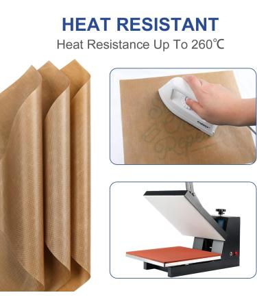 CAREGY 3 Pack PTFE Teflon Sheet 16x20 for Heat Press - Non Stick & Reusable Heat Transfer Paper - Heat Resistant Craft Mat - Buy Online on SooperMarket.com