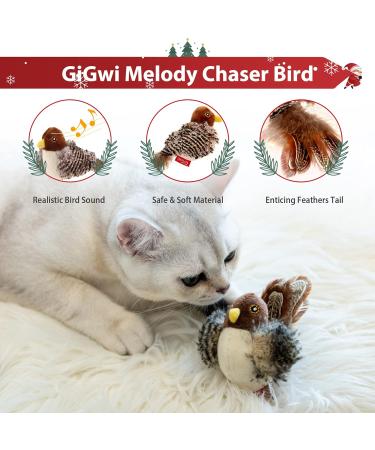 GiGwi Interactive Cat Feather Toy with Melody Chaser and Squeaky Bird - Plush Toys for Indoor Cats - Buy Online on SooperMarket.com