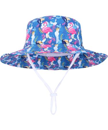 LANGZHEN Baby Girls Beach Sun Protection Hat with Chin Strap - Navy XL - Buy Online on SooperMarket.com