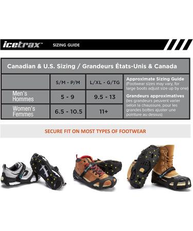 Ice Cleats Combo Pack - ICETRAX V3 Tungsten Crampons with Straps - Non-Slip Shoe Grippers for Snow and Ice - L/XL Size - Buy Online on SooperMarket.com