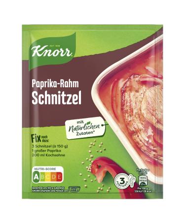 KNORR FISS WORD MISS Paprika-Rahm Schnitzel for a delicious schnitzel dish with natural ingredients 43 g 1 piece of paprika cream 43 g (1 Pack)