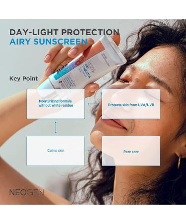 NEOGENLAB DERMALOGY UVA/UVB SPF50 Day-Light Protection Airy Sunscreen 1.69 oz - Moisturizing Weightless Sunscreen - Buy Online on SooperMarket.com