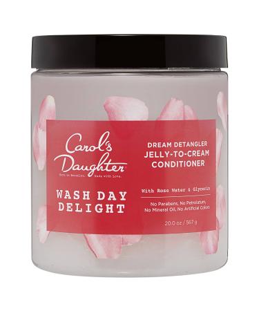 Carol's Daughter Detangling Jelly-to-Cream Conditioner With Glycerin and Rose Water  Moisturizing Conditioner for Curly Hair Paraben Free for Moisture  Hydration  and Shine  Curl Conditioner 20 Oz