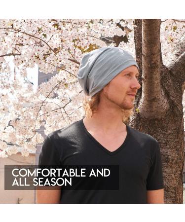 CHARM Summer Beanie - Slouchy Lightweight Chemo Cotton Hat in Dark Gray - Buy Online on SooperMarket.com