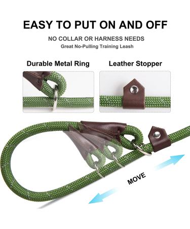 Fida Heavy Duty Slip Lead Dog Leash 1/2 x 6ft - Durable, Comfortable & Reflective Rope Leash for Large, Medium & Small Dogs - Buy Online on SooperMarket.com