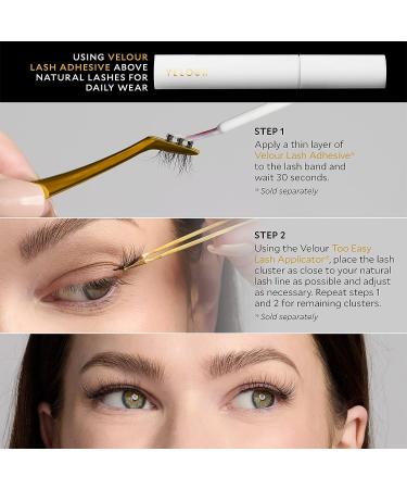 Velour Xtensions Eyelash Refills - Hybrid Vegan Lash Extensions - Lightweight, Fluffy, Reusable & Handmade - Lasts up to 3 Weeks - Soft, Comfortable Clusters for All Eye Shapes - Buy Online on SooperMarket.com