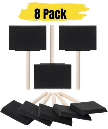 Bates 4 Inch Foam Paint Brushes - 8 pcs, Sponge Brushes for Painting and Staining - Buy Online on SooperMarket.com